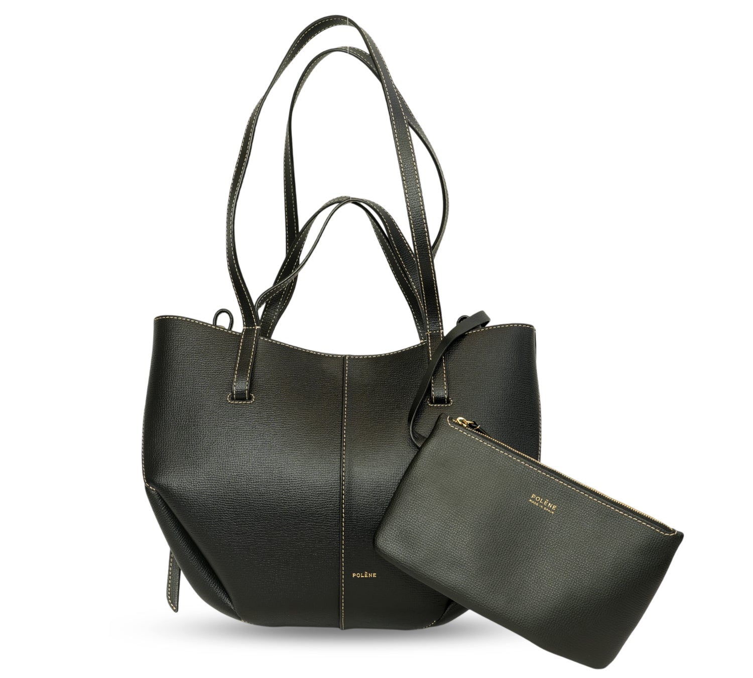 Cyme Small Edition Textured Black Ecru Bag