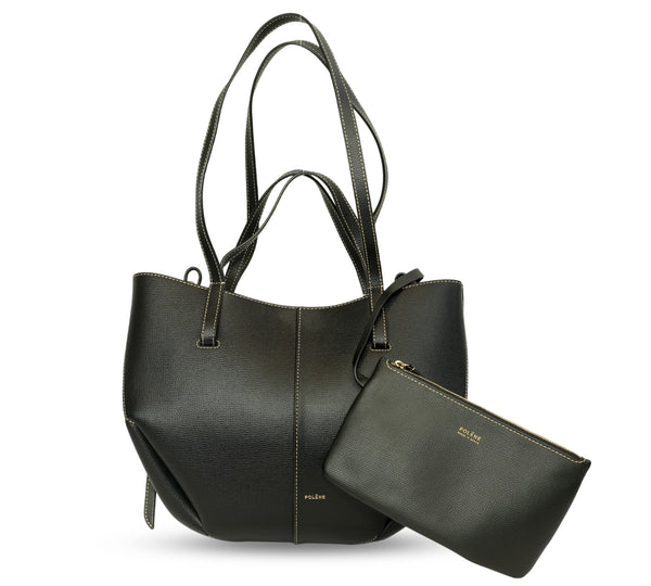 Cyme Small Edition Textured Black Ecru Bag