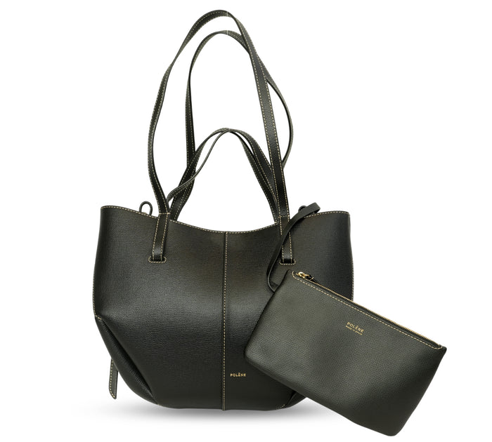 Cyme Small Edition Textured Black Ecru Bag