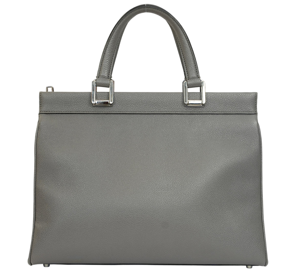 Gucci   Grey Grainy Leather Zumi Medium Tote Bag