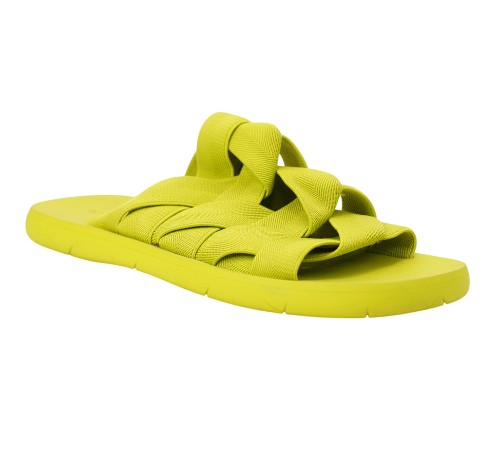 Kiwi Intrecciato Elastic Plat Slides Size 41 - Eur