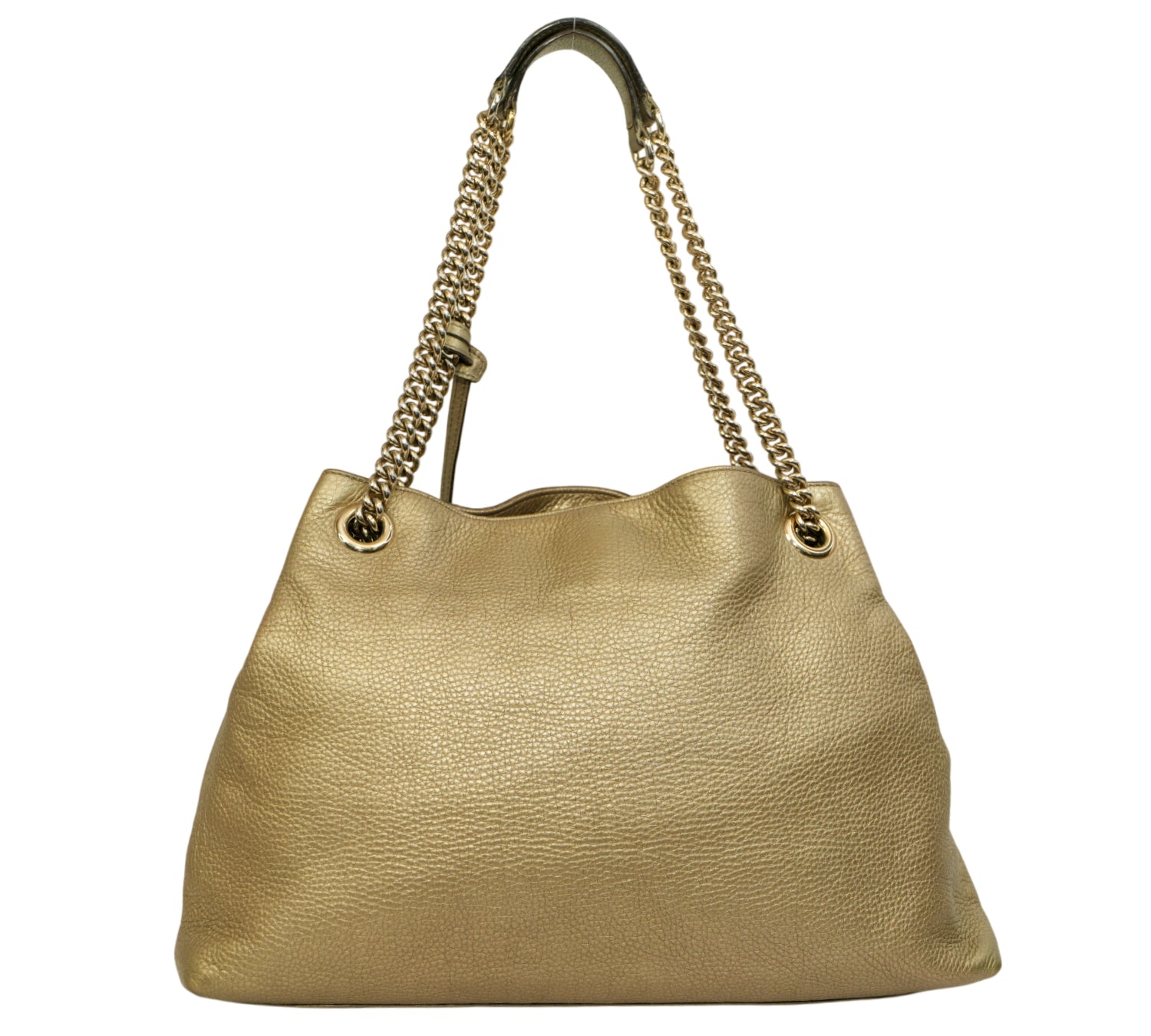 Soho Pebbled Leather Medium Chain Shoulder Tote