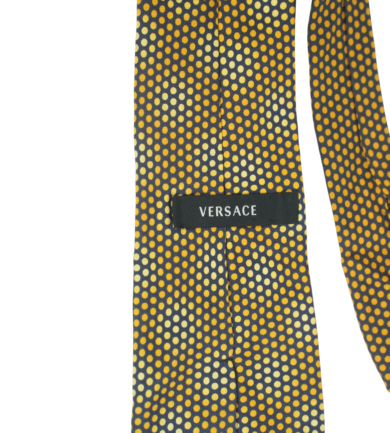Vintage Yellow Geometric Pattern Silk Jacquard Tie