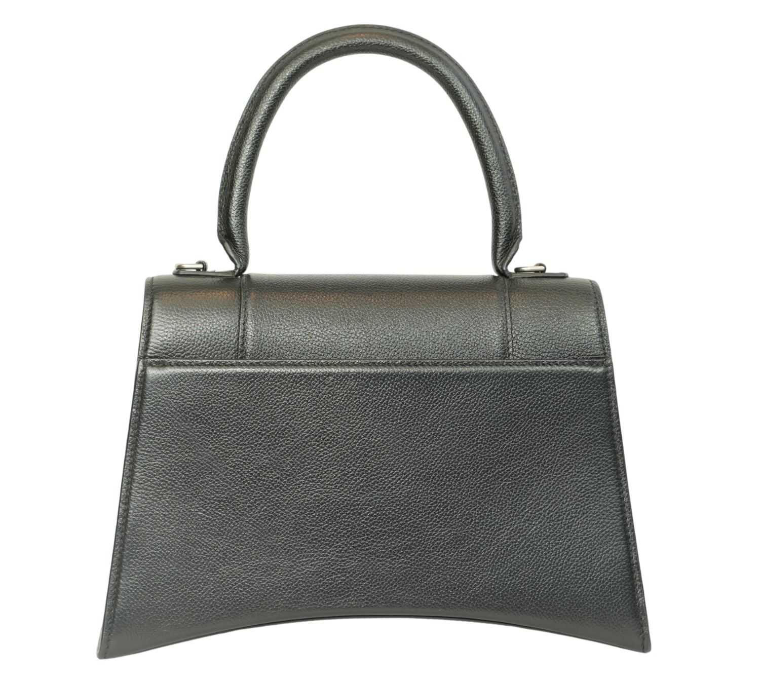 Black Hourglass Top Handle Bag