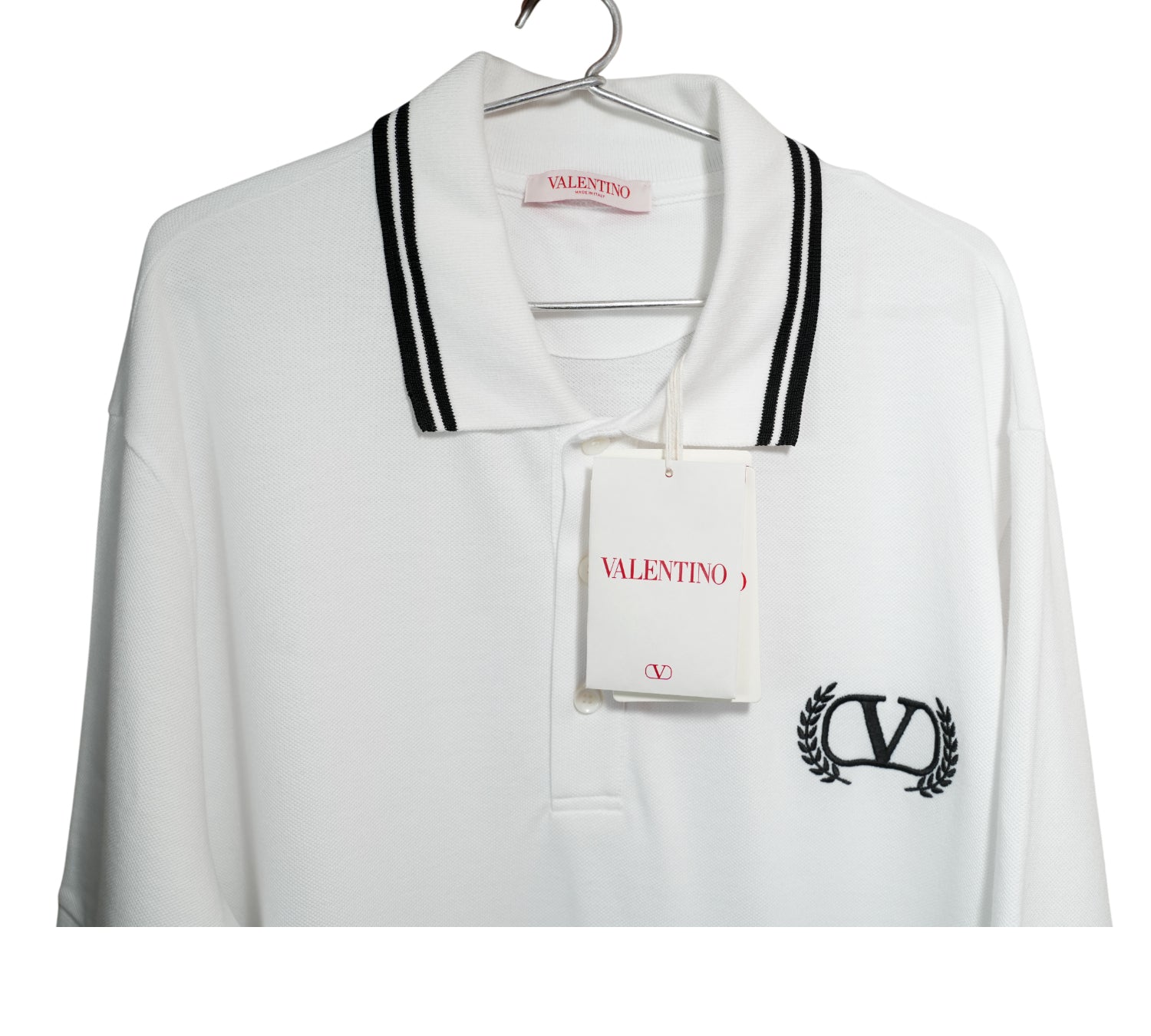 VLogo Laurel Wreath Cotton-Piqué Polo Shirt Size - XL