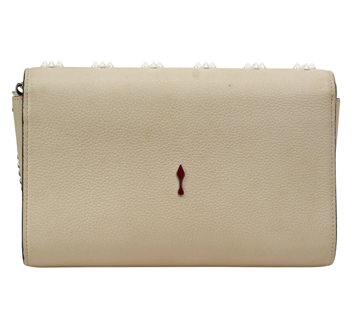 Christian Louboutin Craie Paloma Embellished Leather Shoulder Bag