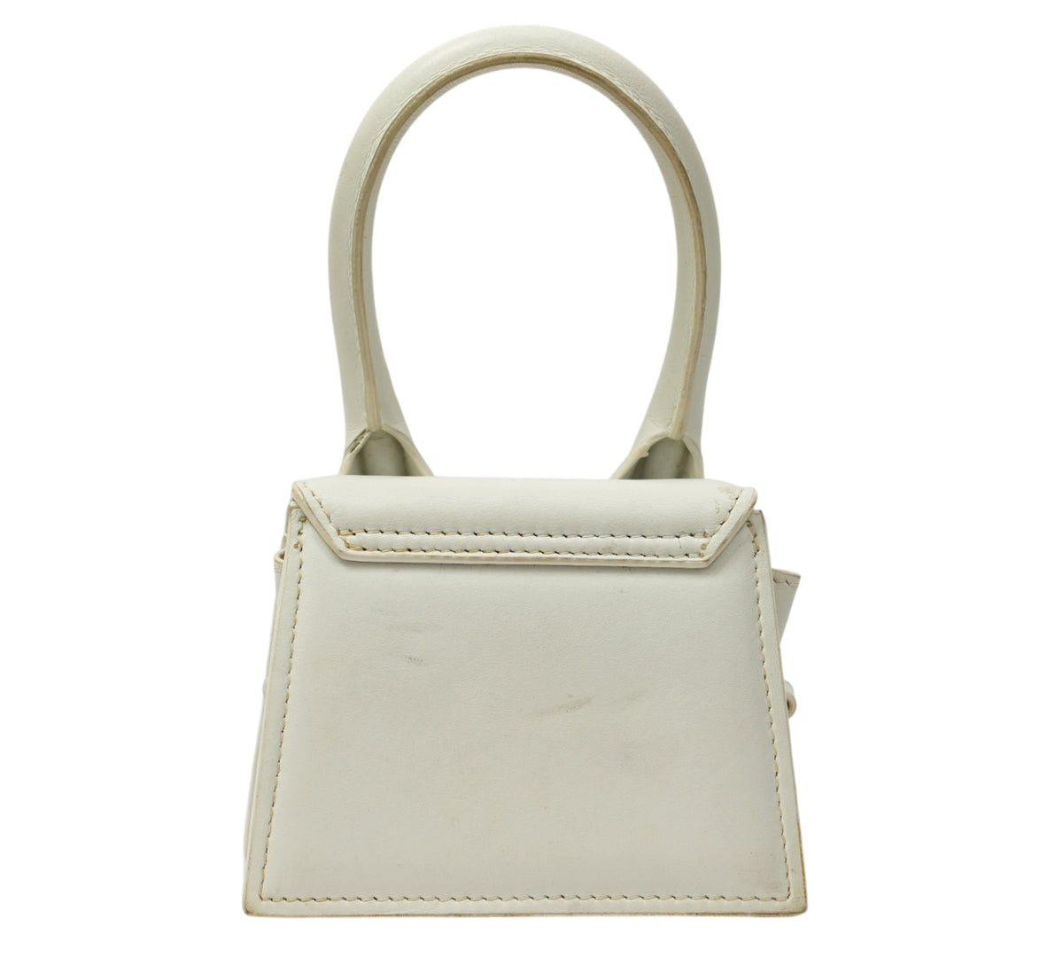 Jacquemus   White Le Chiquito Mini Leather Top Handle Bag