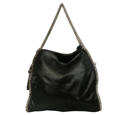 Black Falabella Fold-Over Tote Bag