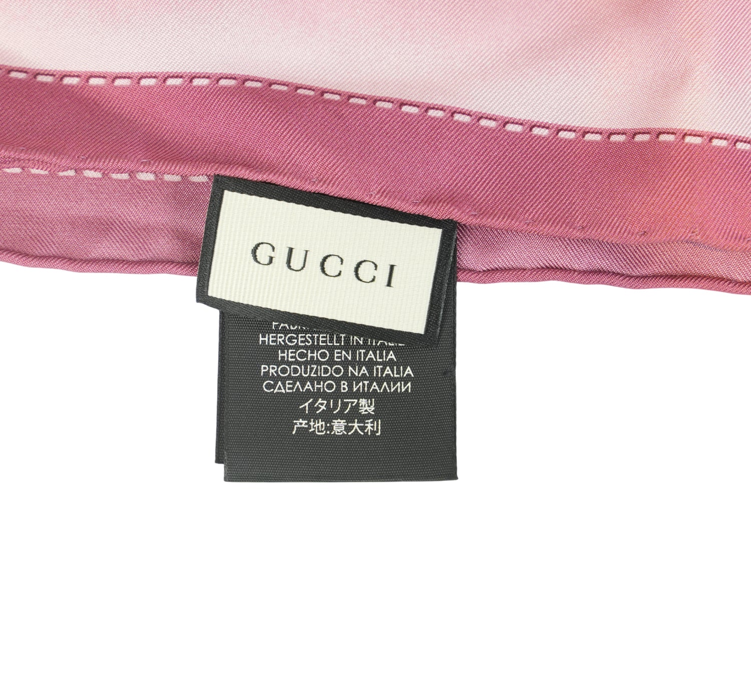 Soft Rose Pink GG Jacquard Silk Scarf