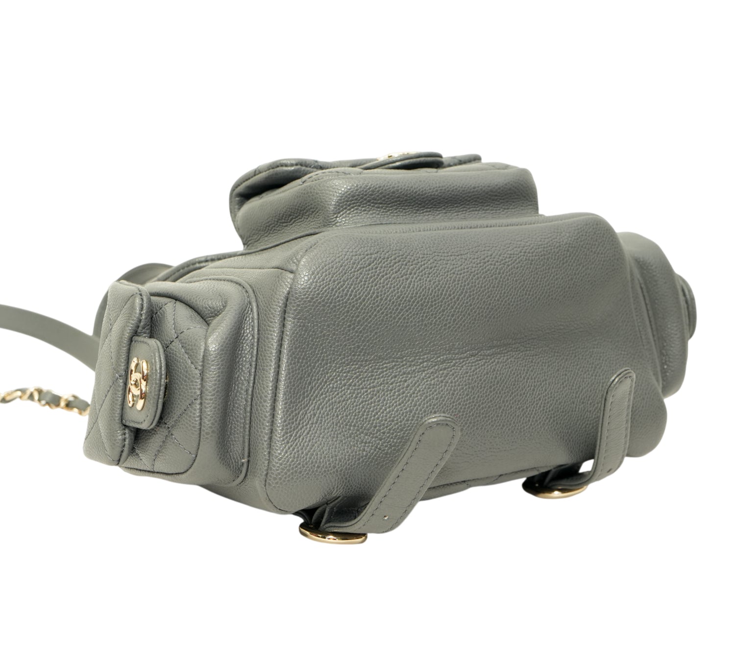 Chanel   Quilted Caviar Small/Medium Cargo Duma Backpack