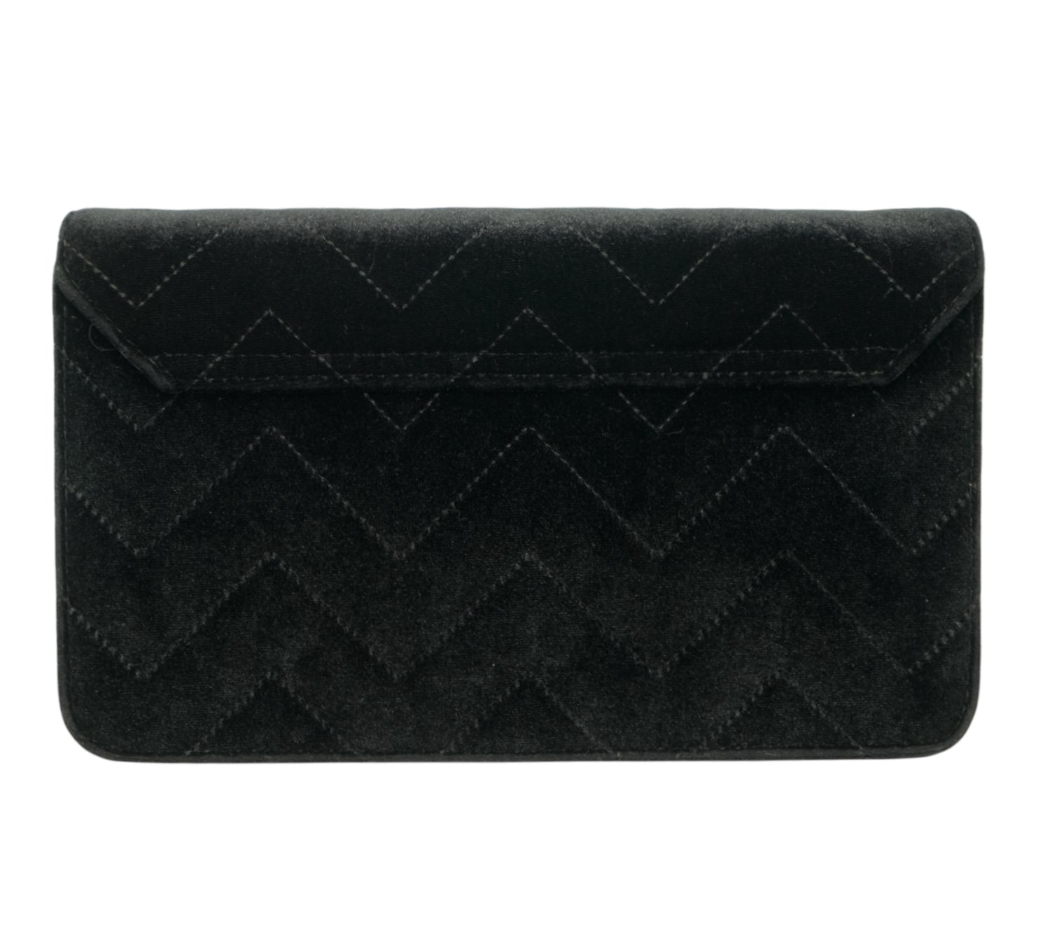 Bella Chevron-Quilted Velvet Shoulder Bag