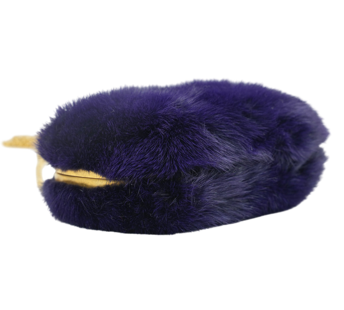 Alexander Mcqueen  Mink Fur Skull-Clasp Clutch