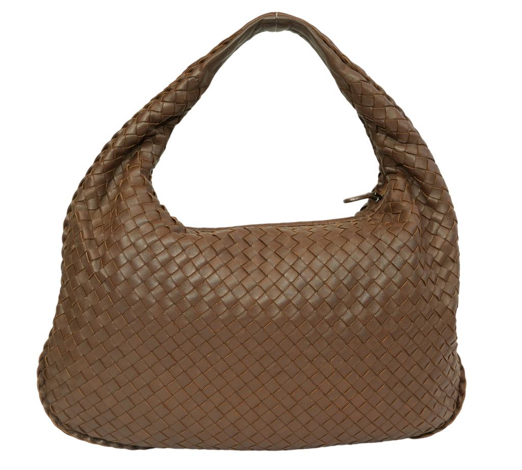 Brown Intrecciato Veneta Hobo Bag