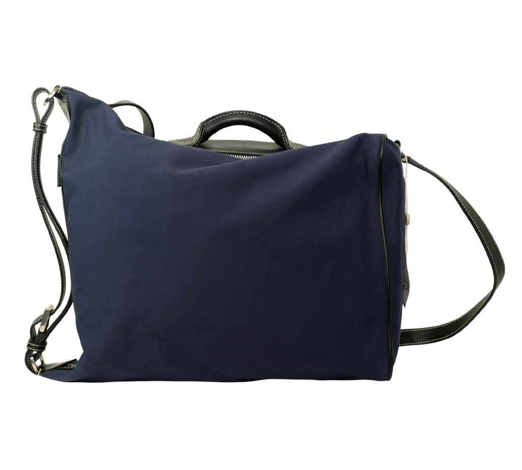 Navy Blue Mika Nylon Tote Bag