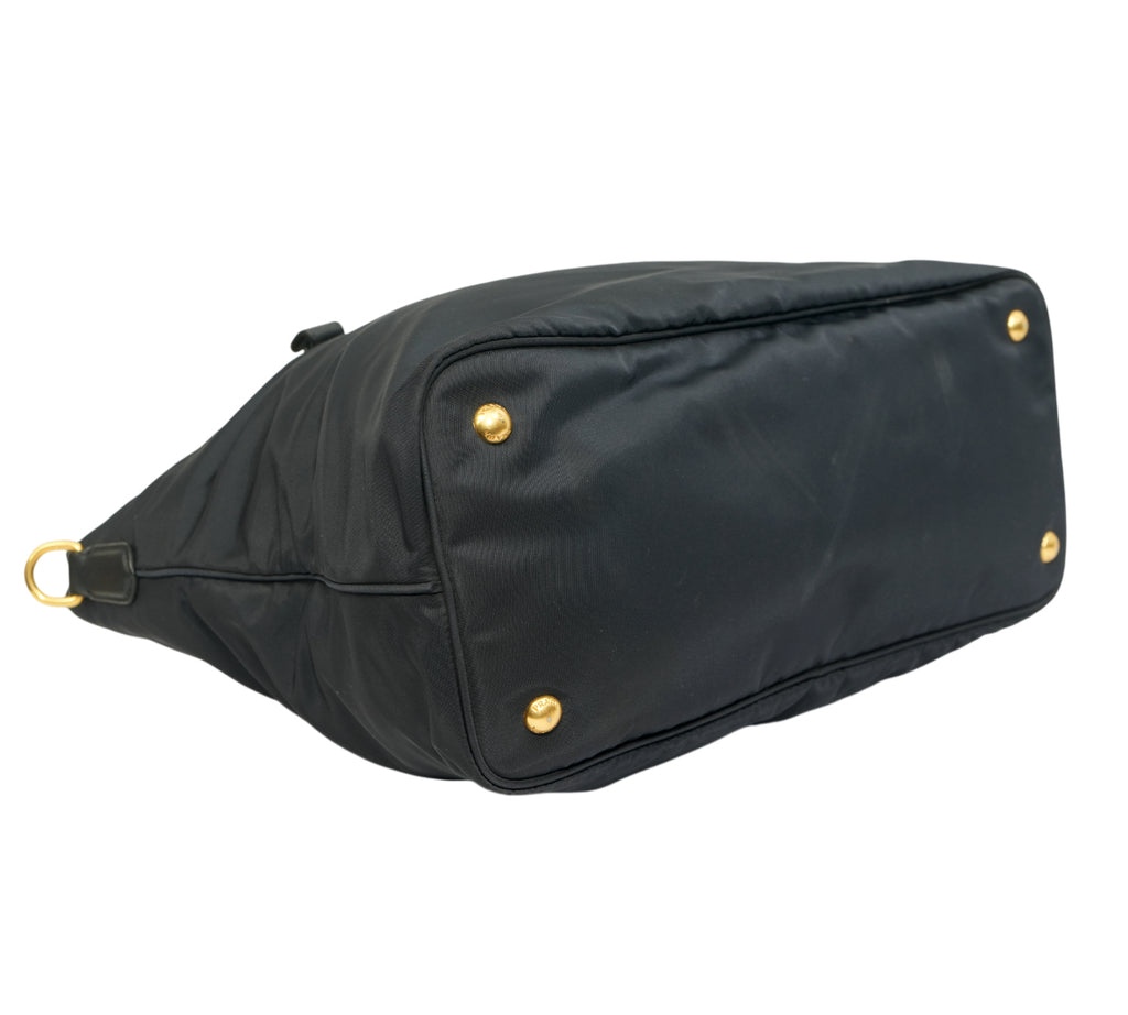 Tessuto Nylon & Soft Calf Leather Tote