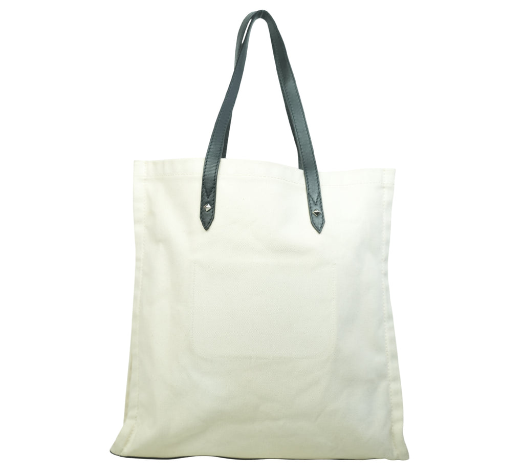 Ivory/Natural Cotton Canvas Tote Bag