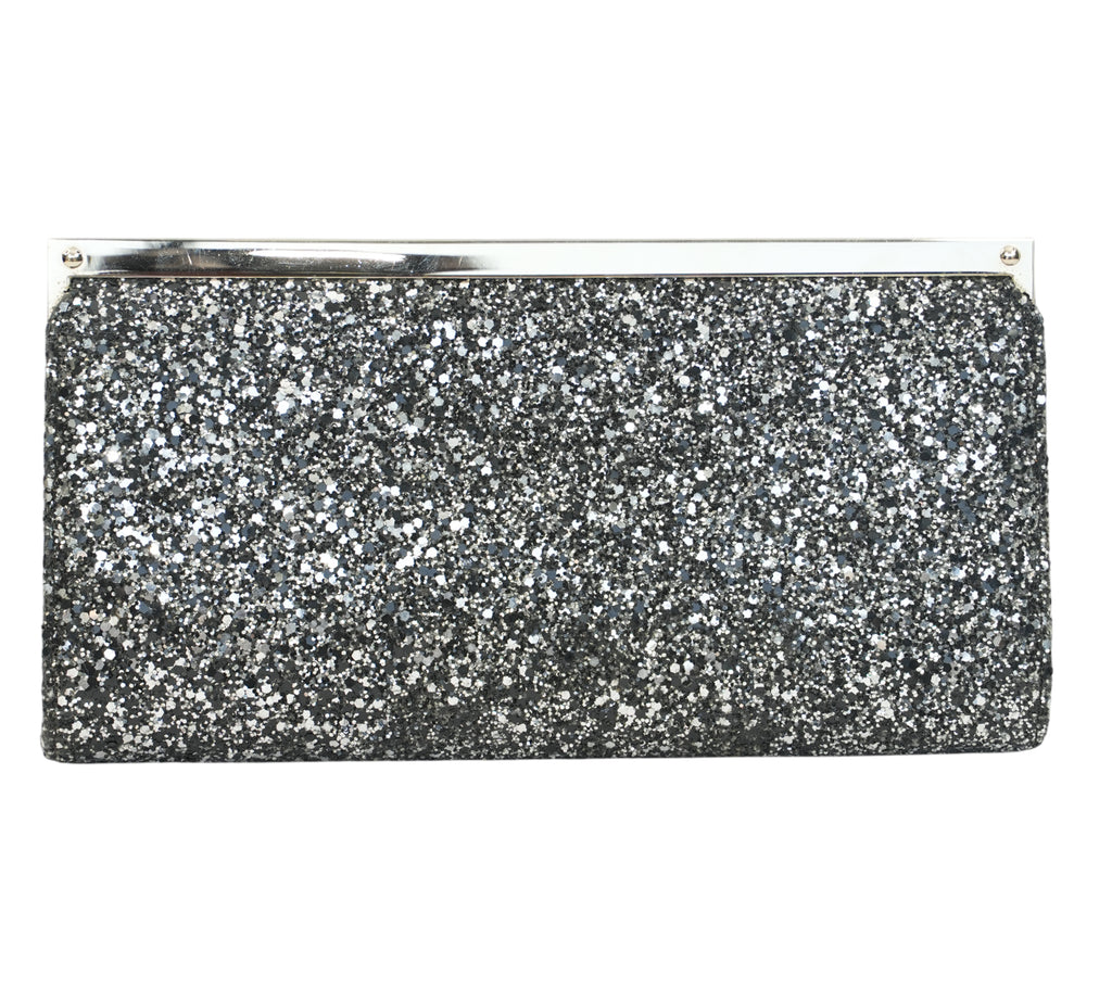 Milla Coarse Glitter Clutch Bag.