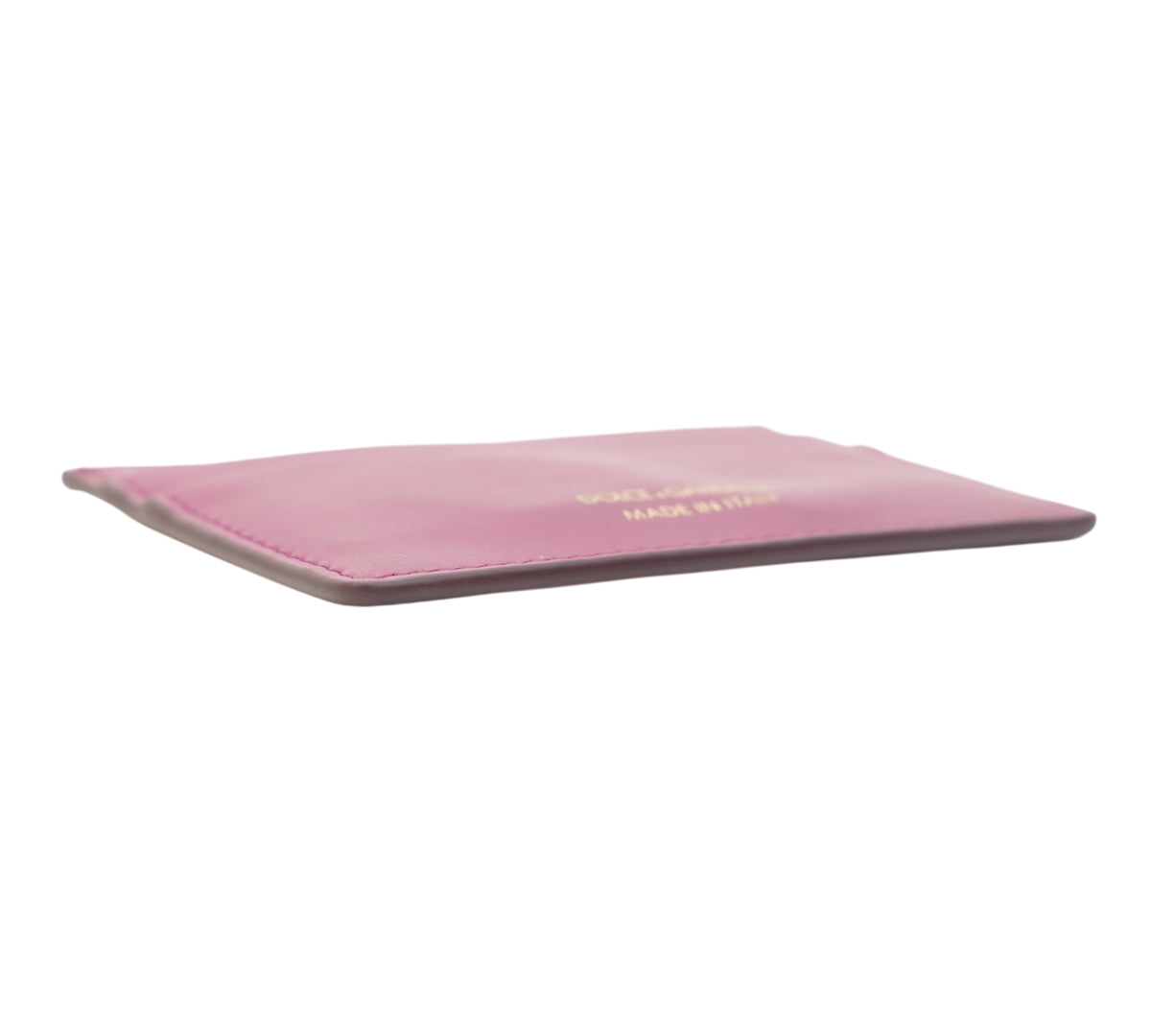 Dolce & Gabbana Plum Purple Smooth Calfskin Logo Stamp Card Holder