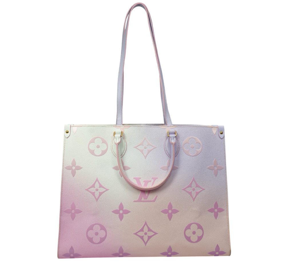 Limited Edition Sunrise Pastel Monogram Canvas Onthego GM Tote Bag
