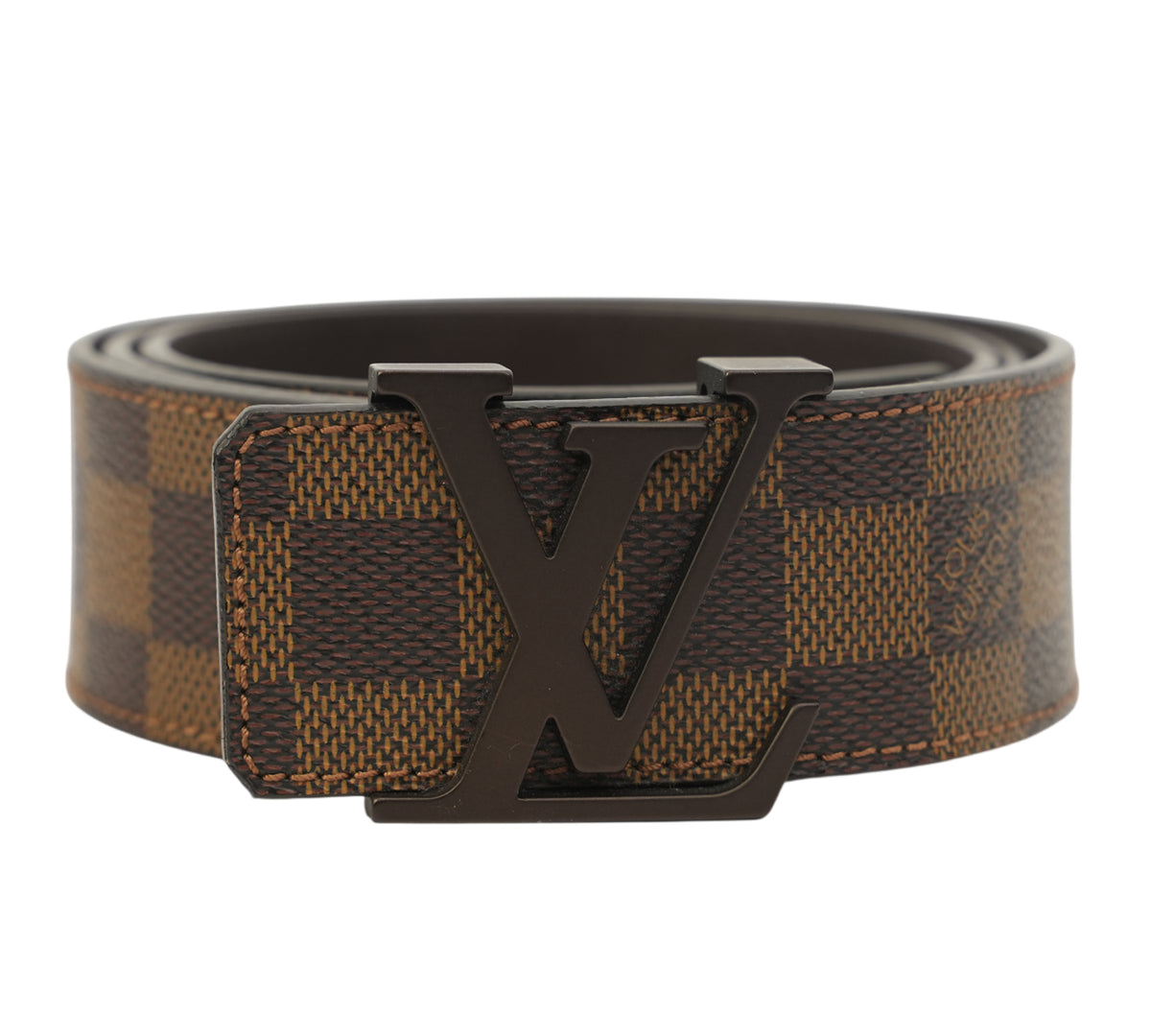  Louis Vuitton LV Initiales Damier Ebene Belt Size 90 - Cm