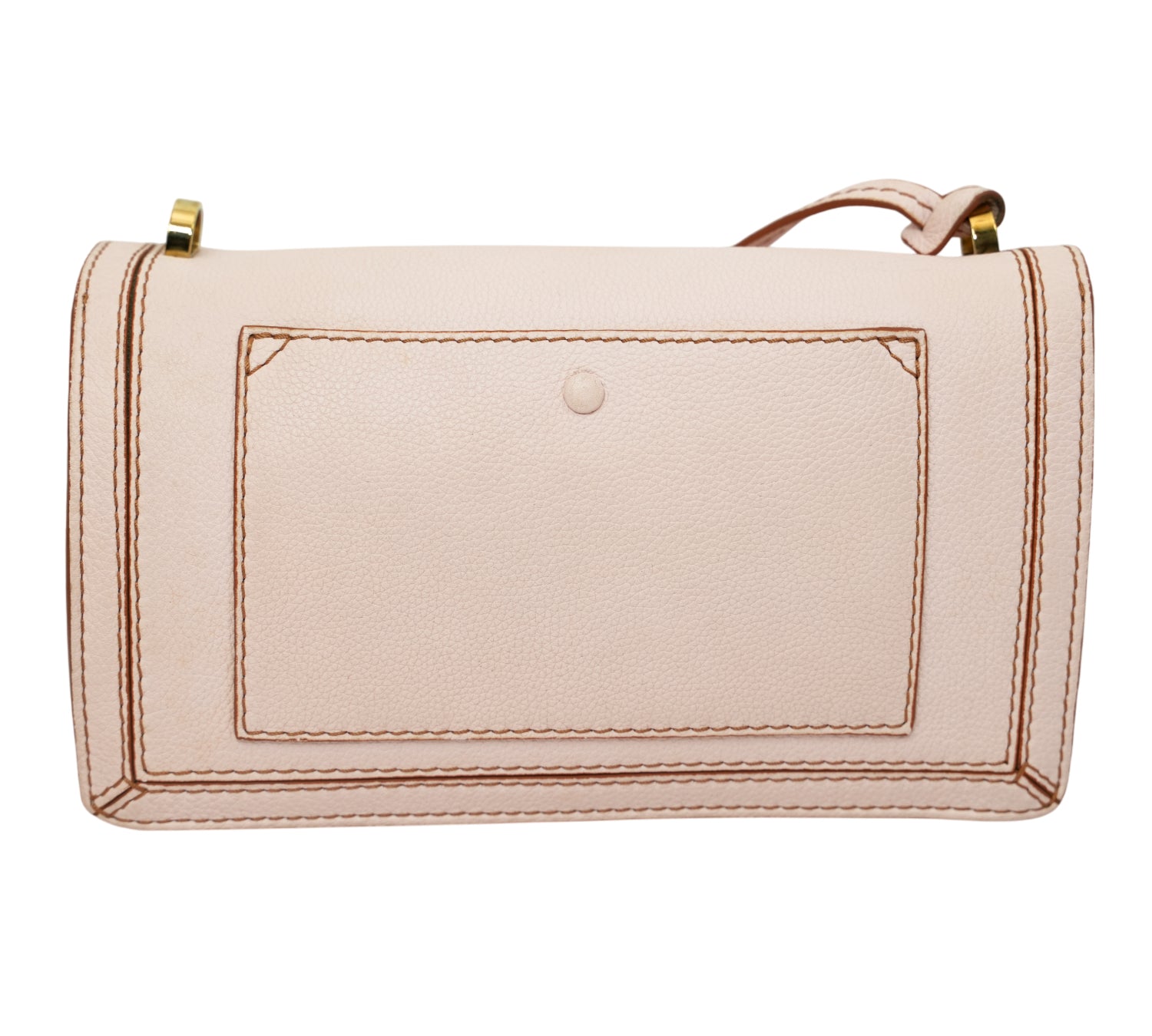 Soft Pink Grained Calfskin Barcelona Shoulder Bag