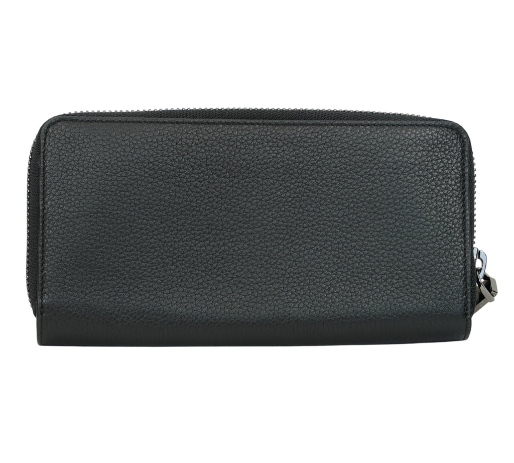 Black/Red Calf Leather & Rubber Panettone Wallet