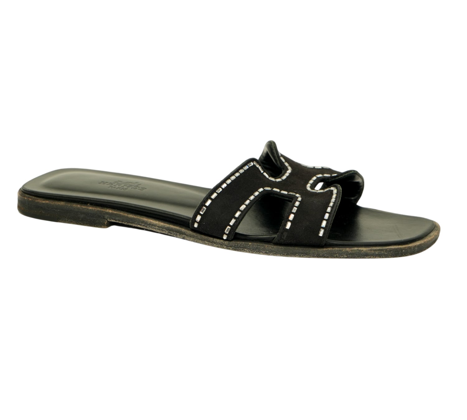 Hermes  Noir Oran Sandal Size 37 - Eur