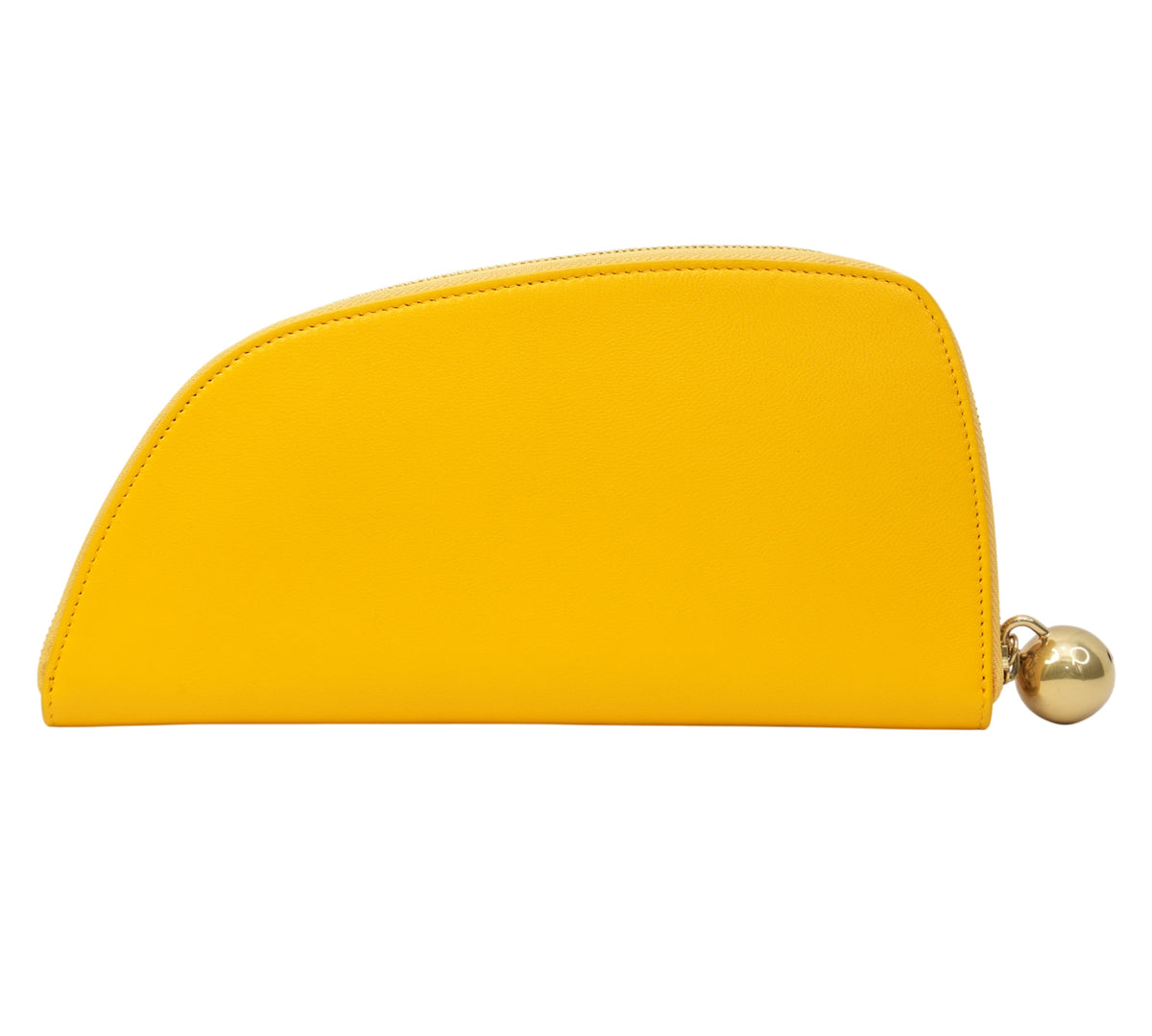 Burberry  Mimosa Yellow Zip-Around Leather Shield Wallet