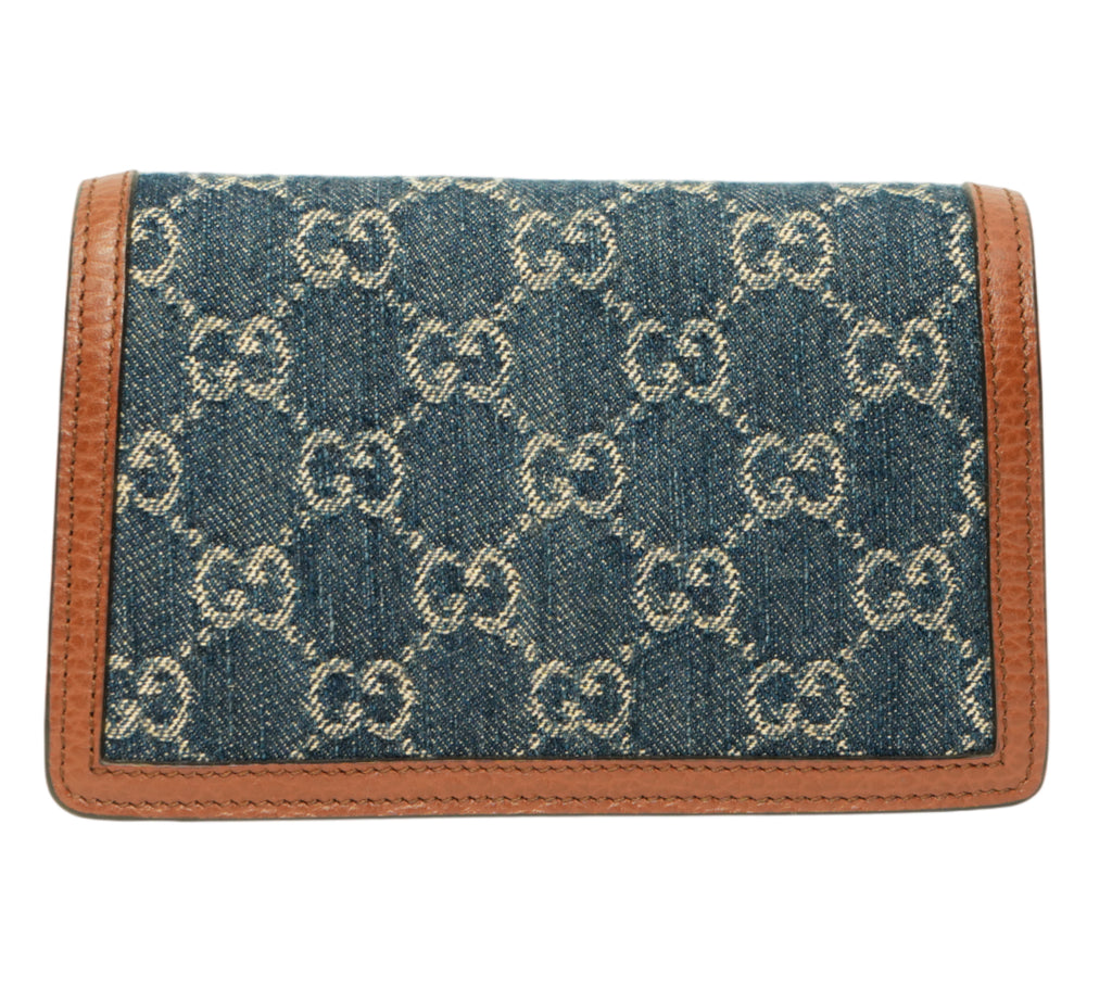 GG Denim Dionysus Super Mini Bag