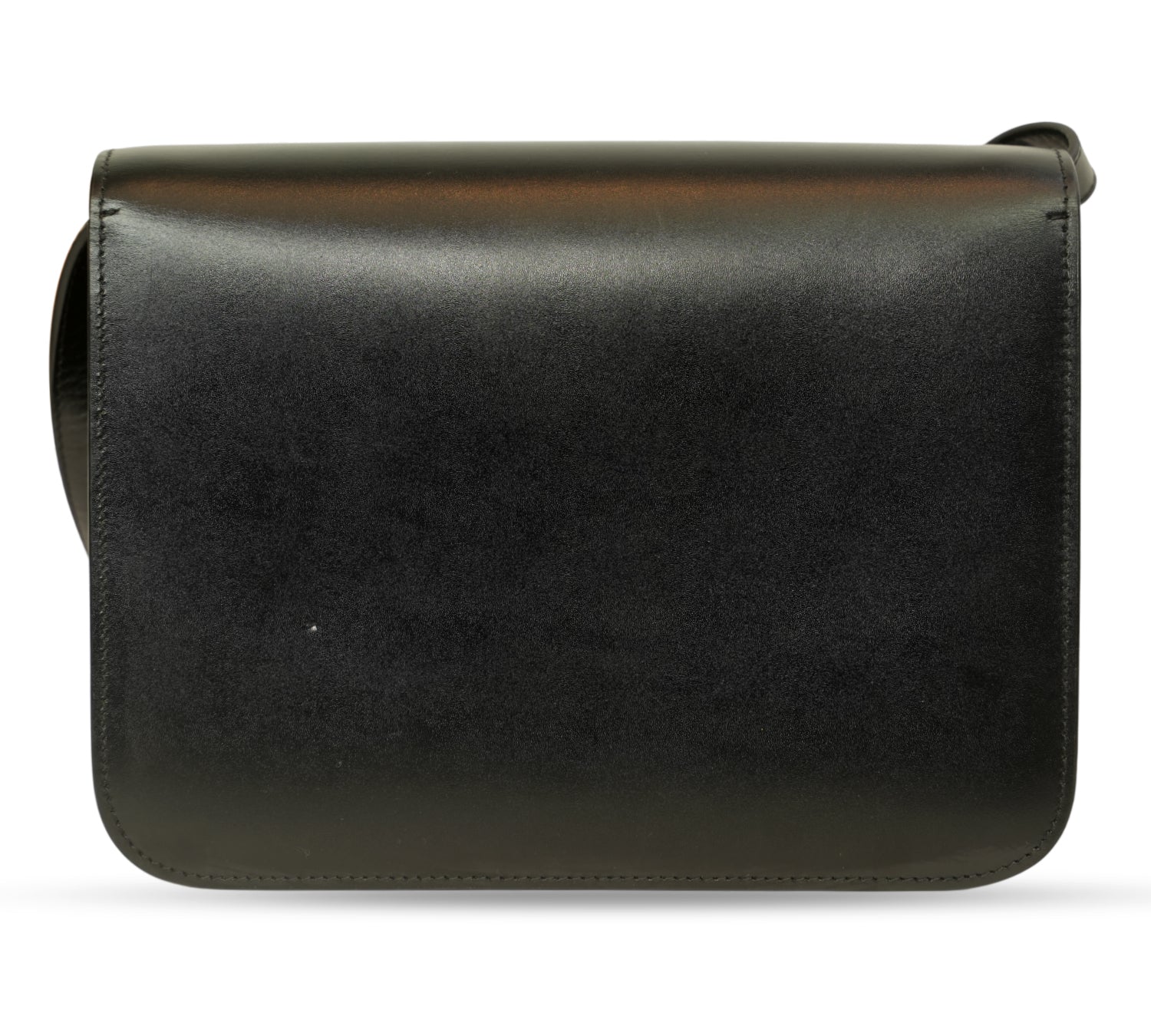 Black Small TB Leather Crossbody Bag