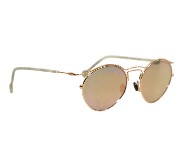Rose Gold Round Sunglasses