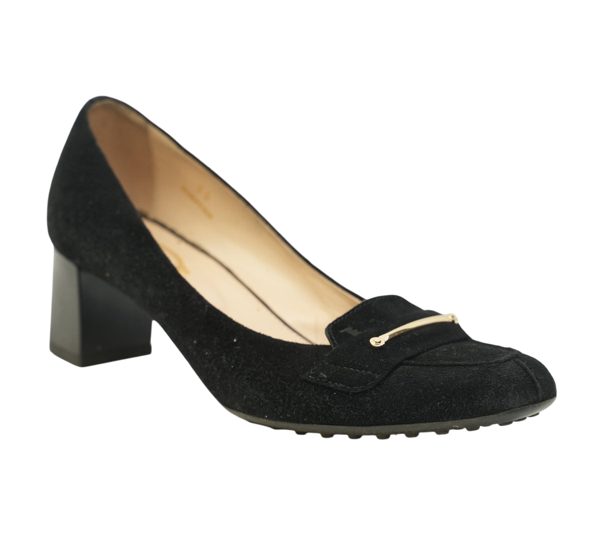 Tods  Black Suede Loafer Pumps Size 35 - Eur