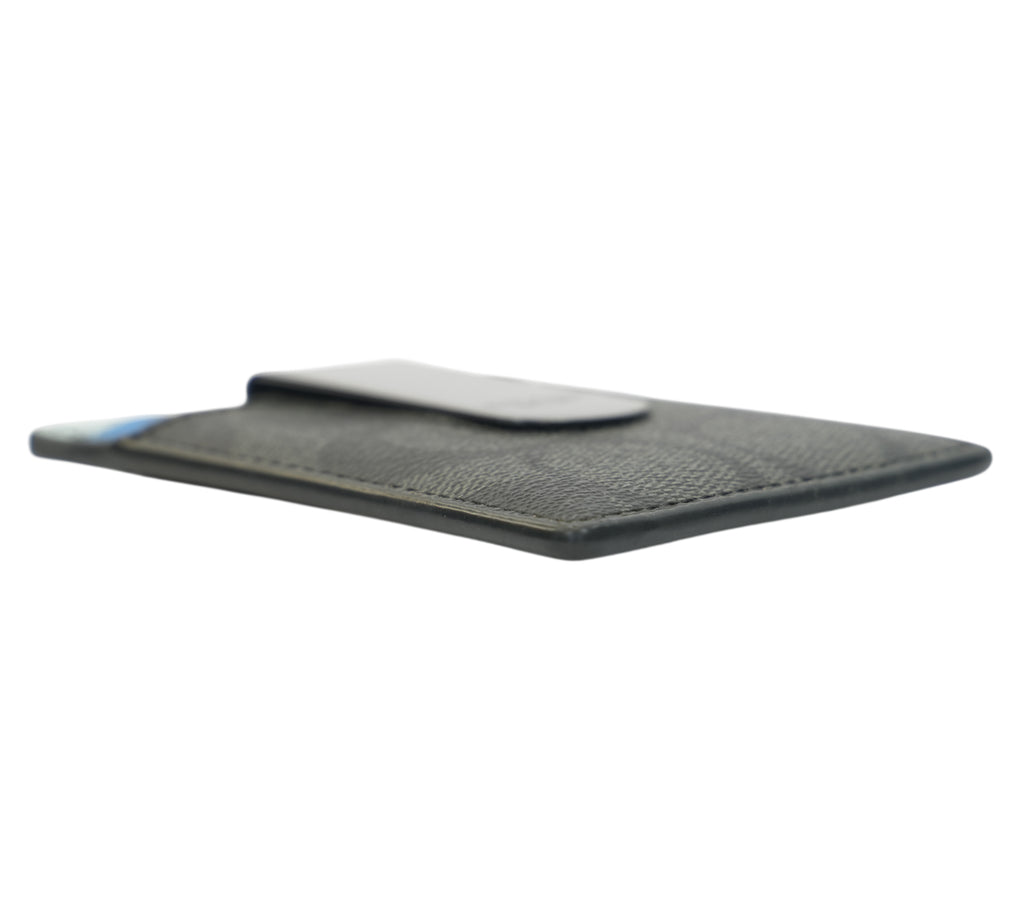 Charcoal / Blue Multi Card Case With Money Clip