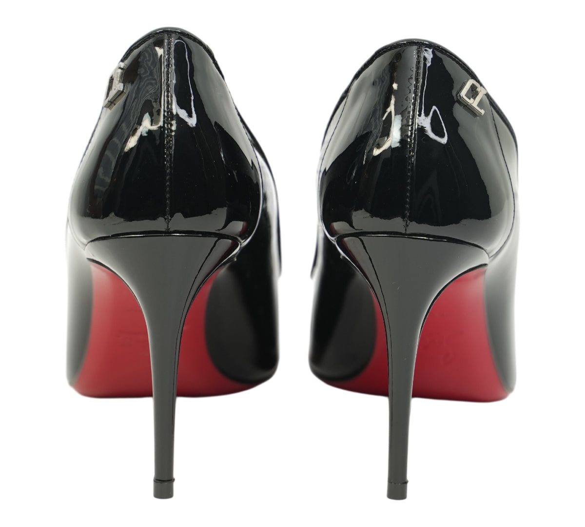 Christian Louboutin Black Patent Miss Z Pointed-Toe Pumps Size 38 - Eur