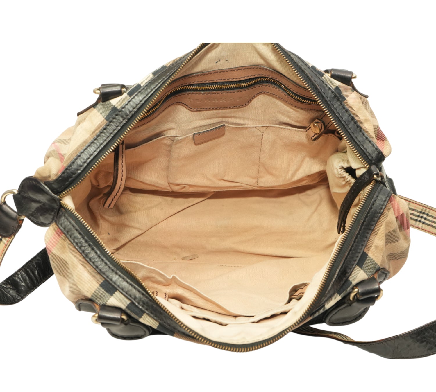 Burberry  House Check Canvas & Leather Bridle Lynher Tote