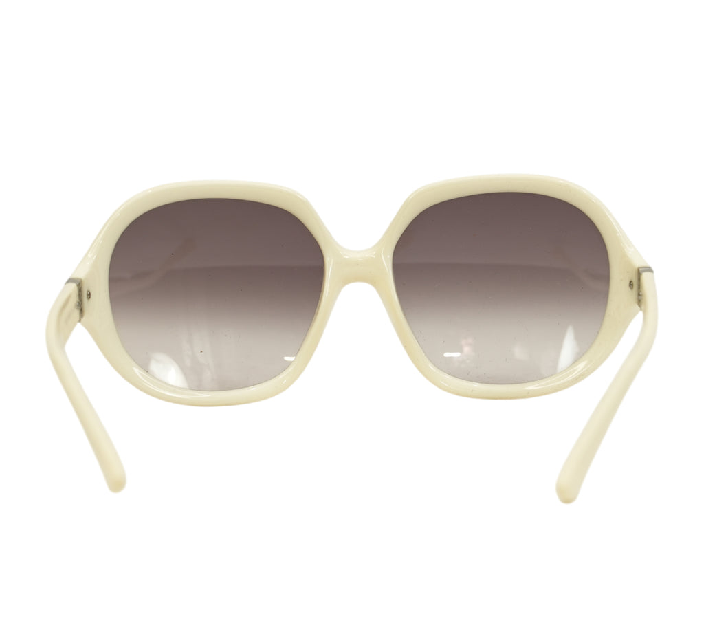 Ivory Baguette Round Sunglasses