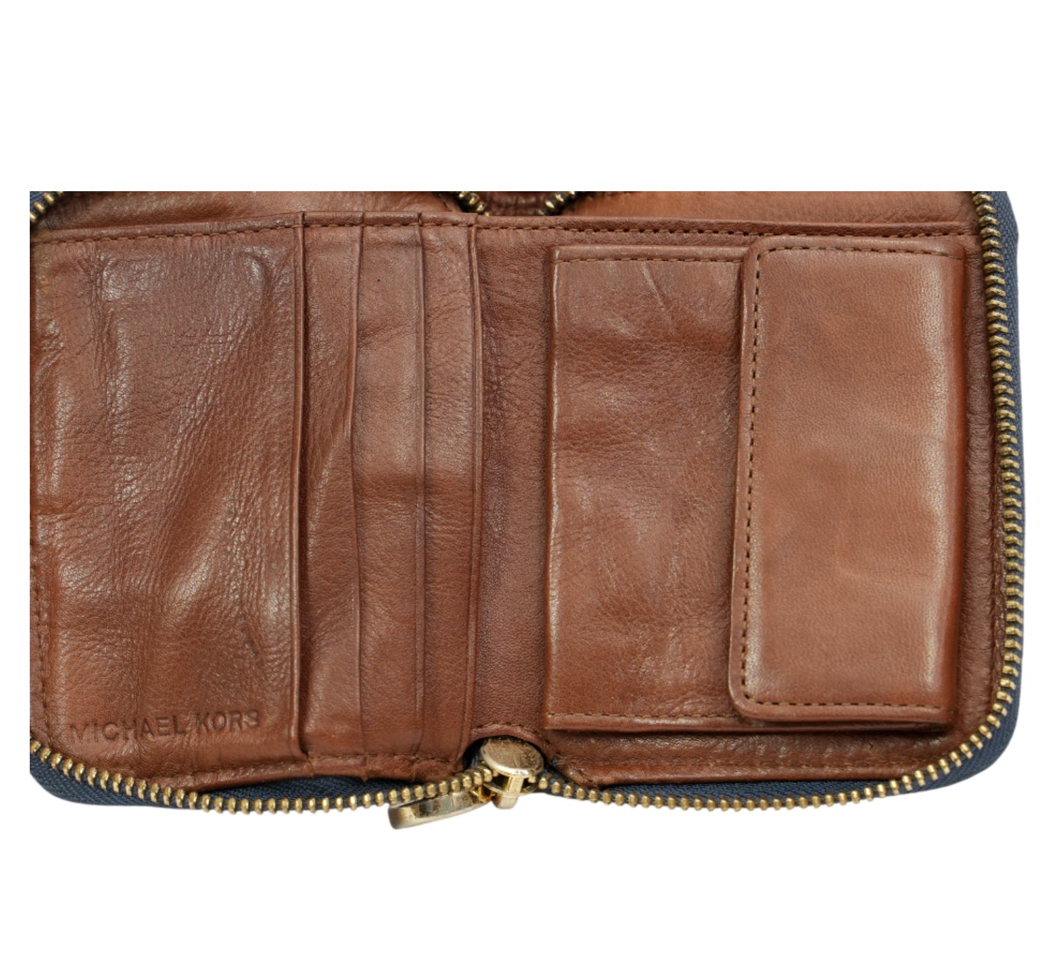 Michael Kors Jet Set Small Quilted Denim Zip-Around Wallet