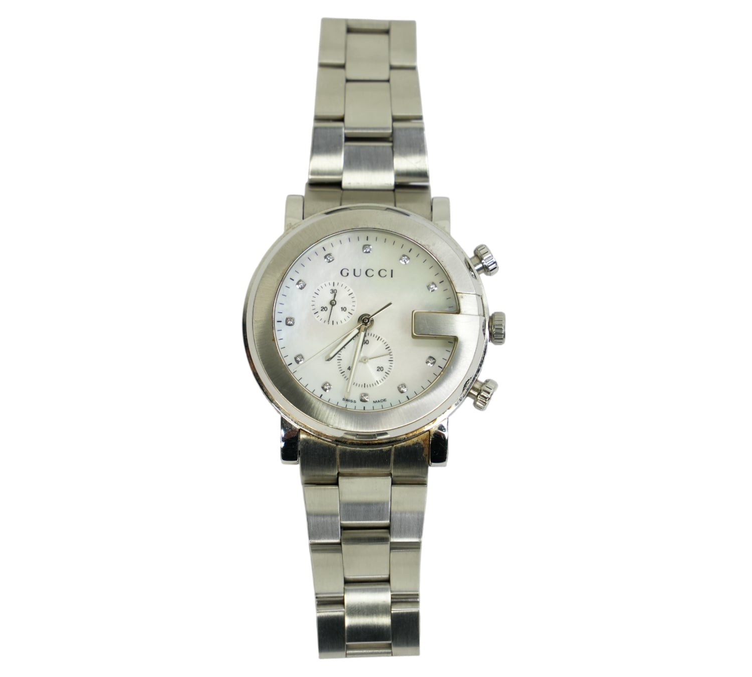G-Chrono Diamond Mother Of Pearl Dial Chronograph Watch