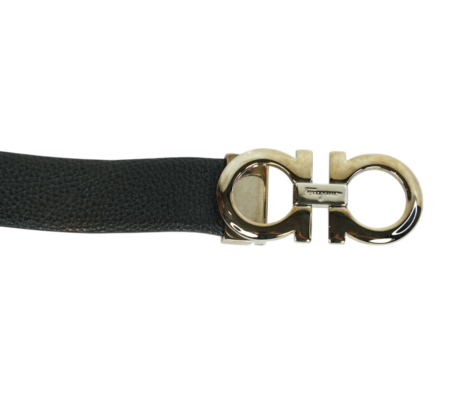 Black & Red Gancini Reversible Belt Size - 76 Cm