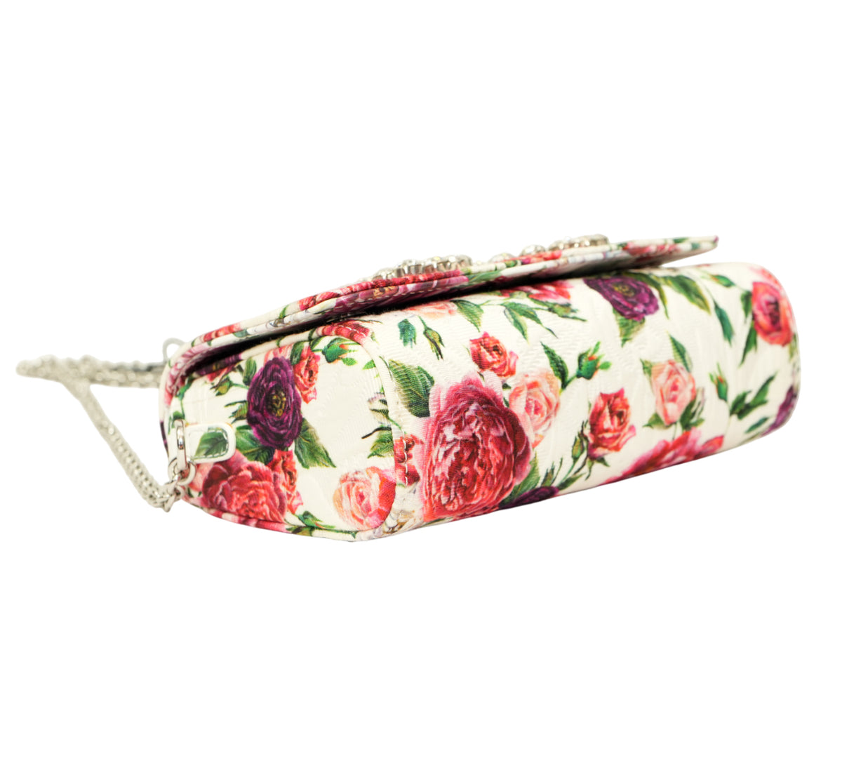 Dolce & Gabbana DG Girls Rose Print Brocade Shoulder Bag