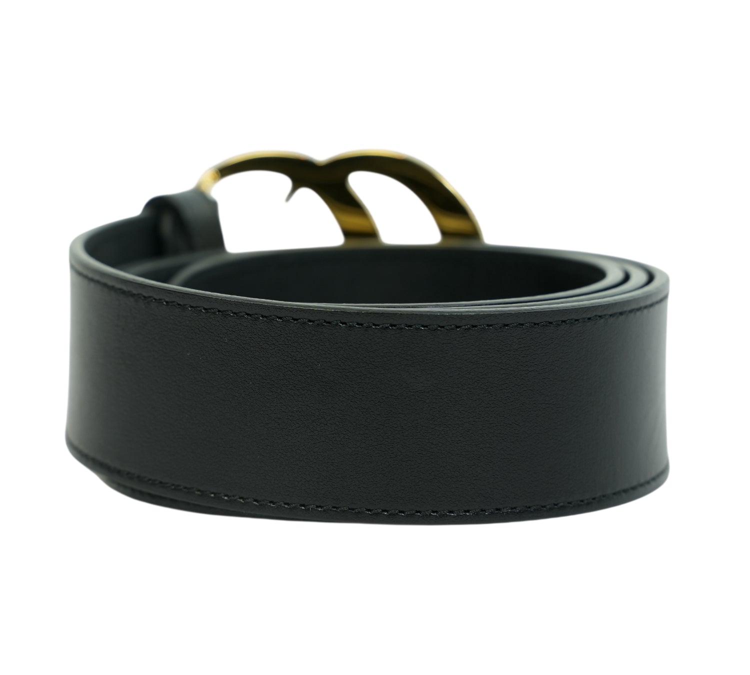 GG Marmont Black Leather Belt Size - 90 Cm