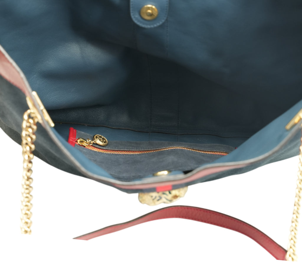 Large Rajah Suede Tote Bag