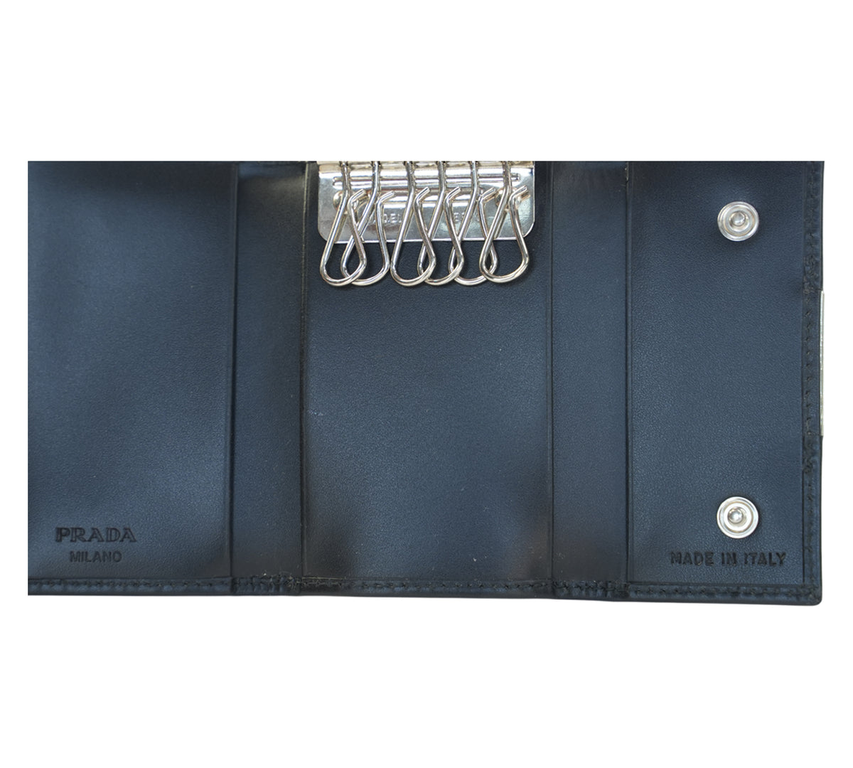 Prada  Vintage Smooth Leather 6-Hook Key Case
