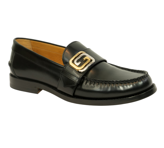 Black Interlocking G Buckle Loafers Size - 7 UK