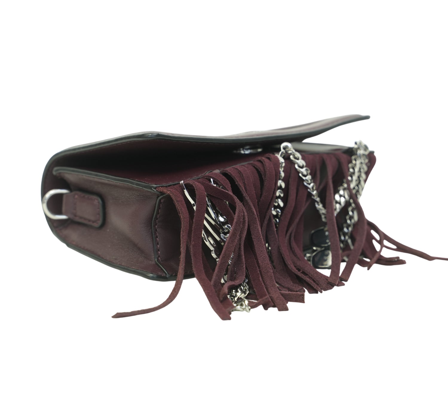 Burgundy K/Klassik Pins Fringe Crossbody Bag