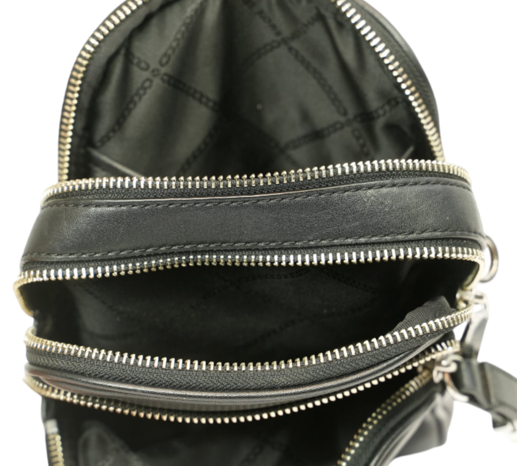 Jet Set Medium Leather Logo Tape Crossbody Bag
