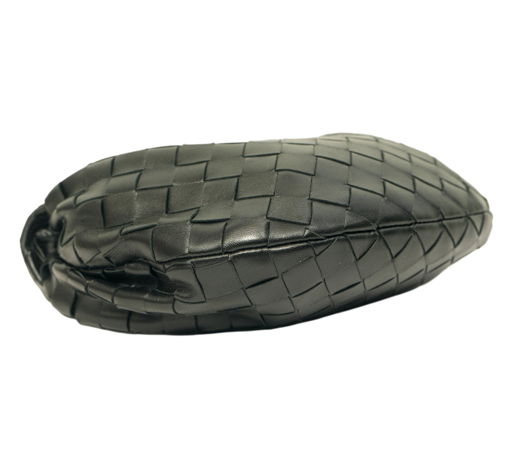 Black Intrecciato Leather Mini Jodie Bag