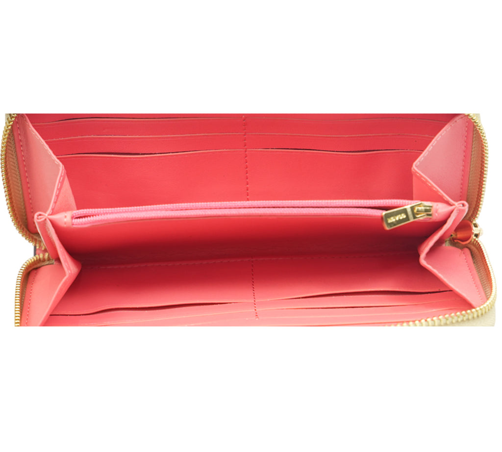 Prairie Rose Print Accordion Zip Wallet