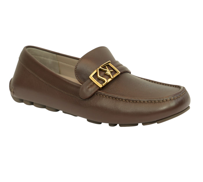 Brown Nevada Leather Driver Loafers Size - 7 US