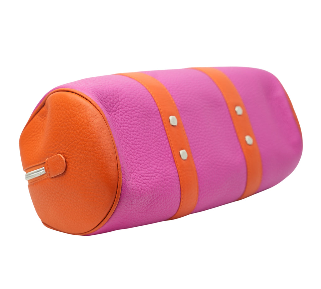 Colour-Blocked Barrel Bag